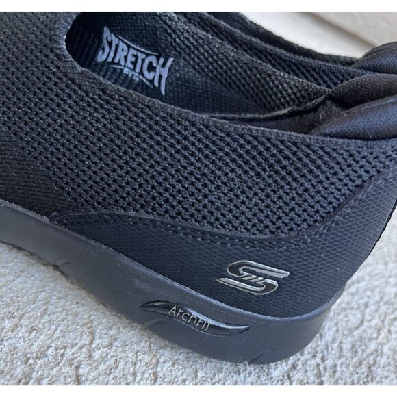New! Skechers Arch Fit Refine Don't Go Women's 7 Sneaker 104164W Wide Black - Picture 5 of 13